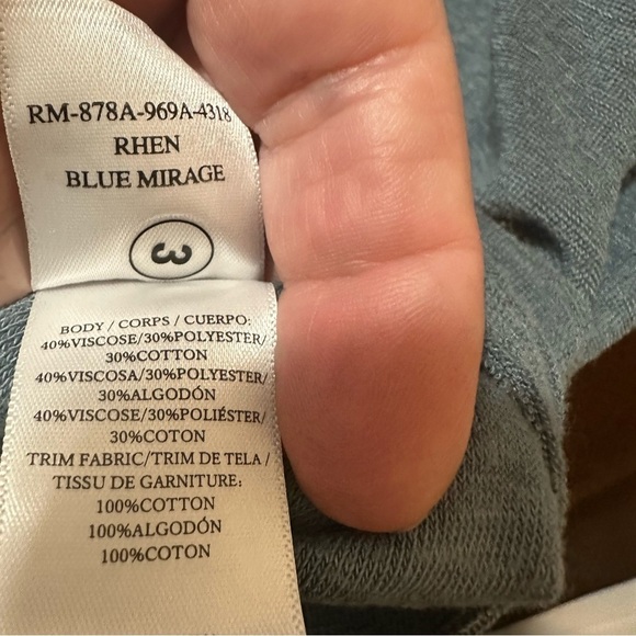 NWT Rails Rhen Polo Shirt Terry Blue Mirage in Terry Blue Mirage XXL - Picture 10 of 11